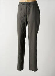 Pantalon chino fermeture zippée sous rabat boutonné taille normale vert GRIFFON femme