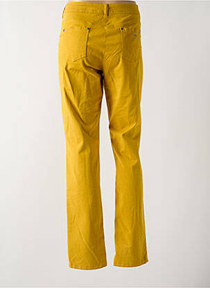Pantalon slim tissage popeline taille normale jaune VOODOO femme