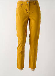 Pantalon 7/8 stretch taille normale jaune BRANDTEX femme