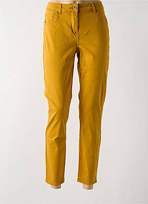 Pantalon 7/8 stretch taille normale jaune BRANDTEX femme