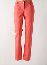 Pantalon slim tissage popeline taille normale orange BRANDTEX femme