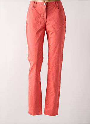 Pantalon slim tissage popeline taille normale orange BRANDTEX femme