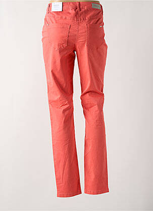 Pantalon slim tissage popeline taille normale orange BRANDTEX femme