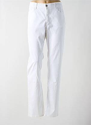 Pantalon slim tissage popeline taille normale blanc PIERRE CARDIN femme