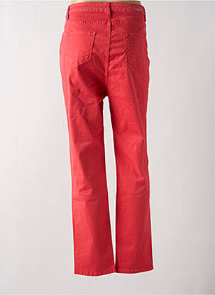 Pantalon slim tissage popeline taille normale rouge FRED SABATIER femme