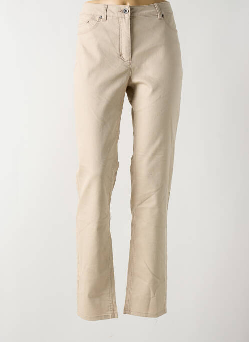 Jeans coupe slim beige BRANDTEX pour femme