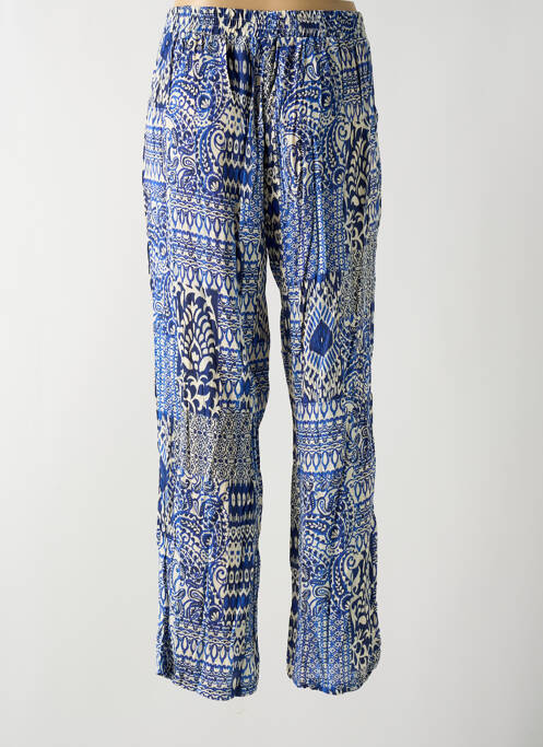 Pantalon droit bleu JULIE GUERLANDE pour femme