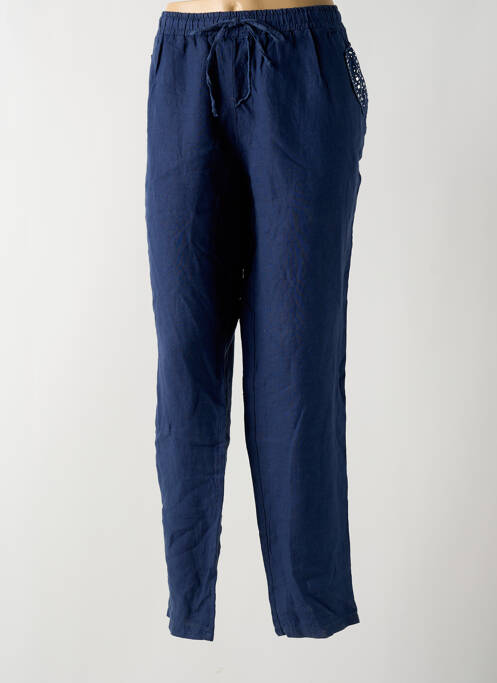 Pantalon droit bleu ZELI pour femme