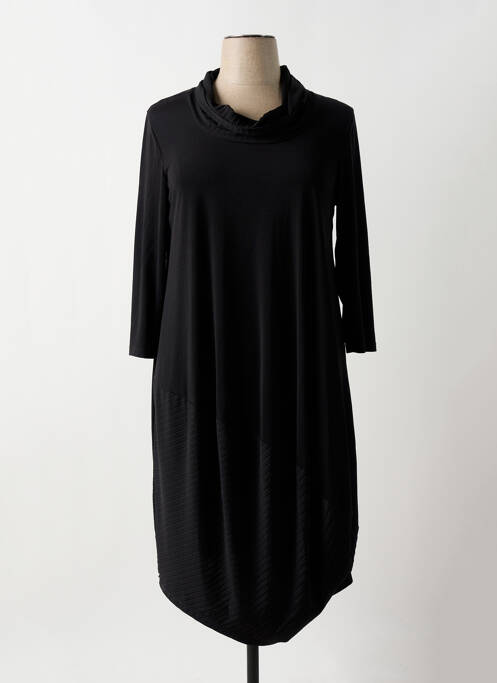 Robe mi-longue noir 3322 pour femme