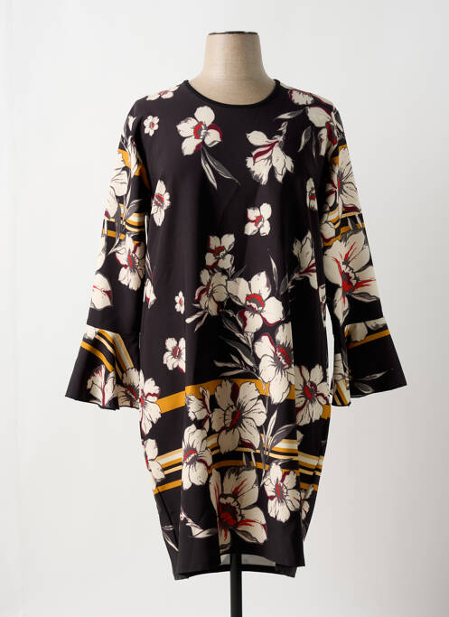 Robe mi-longue noir QUATRE VINGT JOURS pour femme