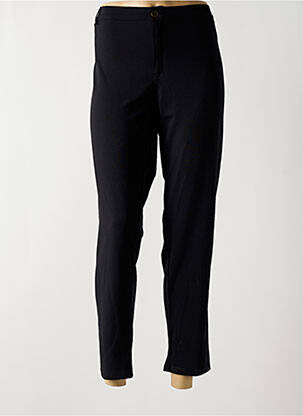 Pantalon 7/8 fermeture zippée sous rabat boutonné taille normale noir QUATRE VINGT JOURS femme