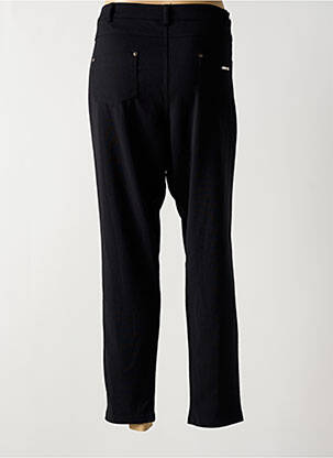 Pantalon 7/8 fermeture zippée sous rabat boutonné taille normale noir QUATRE VINGT JOURS femme
