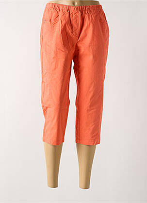 Pantacourt taille élastique taille normale orange BRANDTEX femme