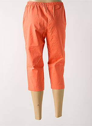 Pantacourt taille élastique taille normale orange BRANDTEX femme