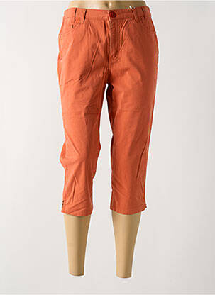 Pantacourt taille élastique taille normale orange TBS femme