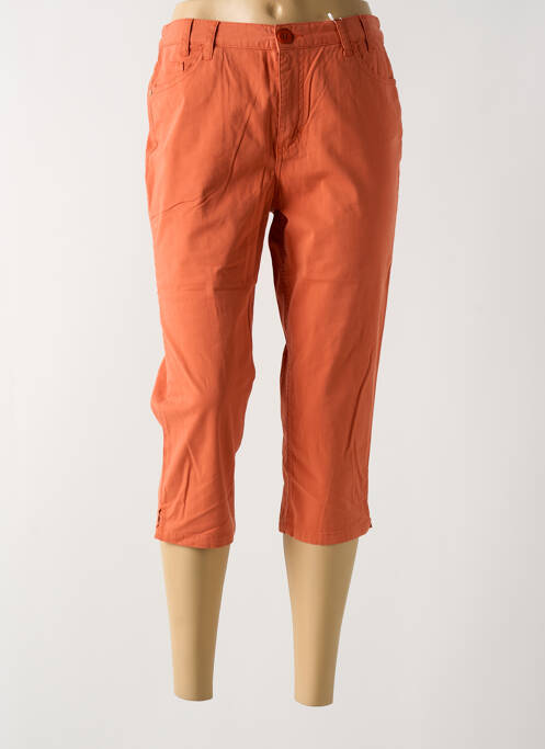 Pantacourt taille élastique taille normale orange TBS femme