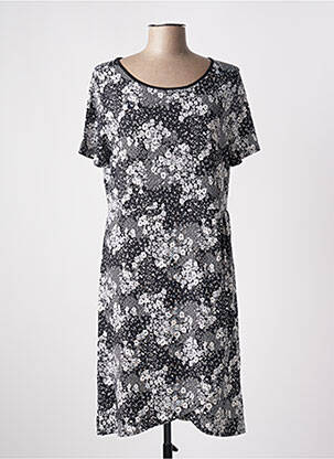 Robe courte manches courtes manches courtes noir GENUINE femme
