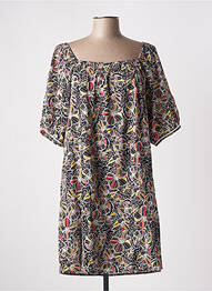 Robe courte coupe évasée manches courtes noir LOLA ESPELETA femme