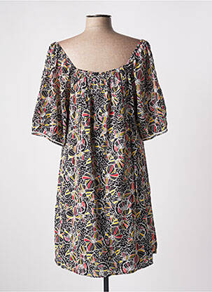 Robe courte coupe évasée manches courtes noir LOLA ESPELETA femme