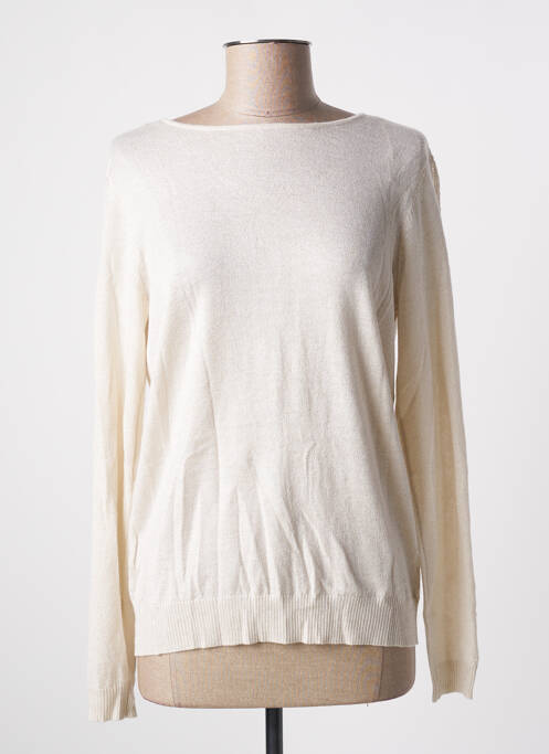Pull stretch manches longues beige JULIE GUERLANDE femme