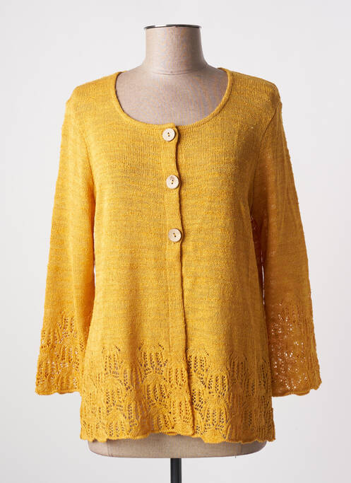 Gilet manches longues jaune 3020975020983 pour femme