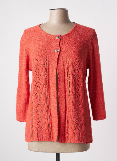 Gilet manches longues orange GRIFFON pour femme
