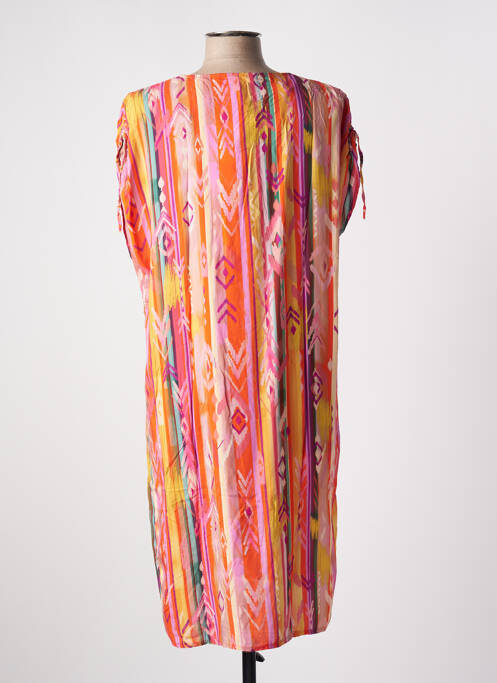 Robe mi-longue orange EMABLUES pour femme