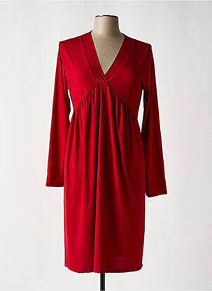 Robe mi-longue manches longues manches longues rouge OTTANTOTTO femme