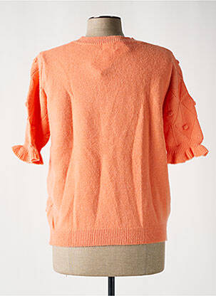 Pull resserrée sur le bas manches courtes orange VERSION FEMININ femme