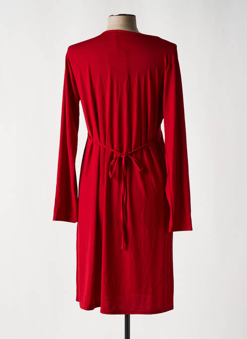 Robe mi-longue manches longues manches longues rouge OTTANTOTTO femme
