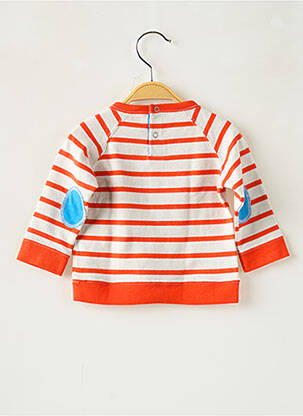 Pull maille fine manches longues orange PETIT BATEAU garçon