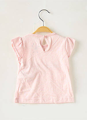T-shirt fermeture boutonnée au dos manches courtes rose PETIT BATEAU fille