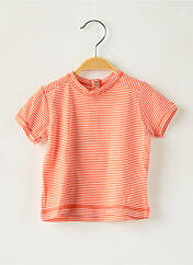 T-shirt orange PETIT BATEAU pour garçon seconde vue