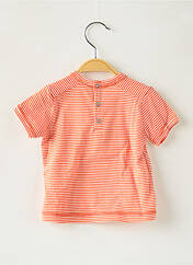 T-shirt orange PETIT BATEAU pour garçon seconde vue