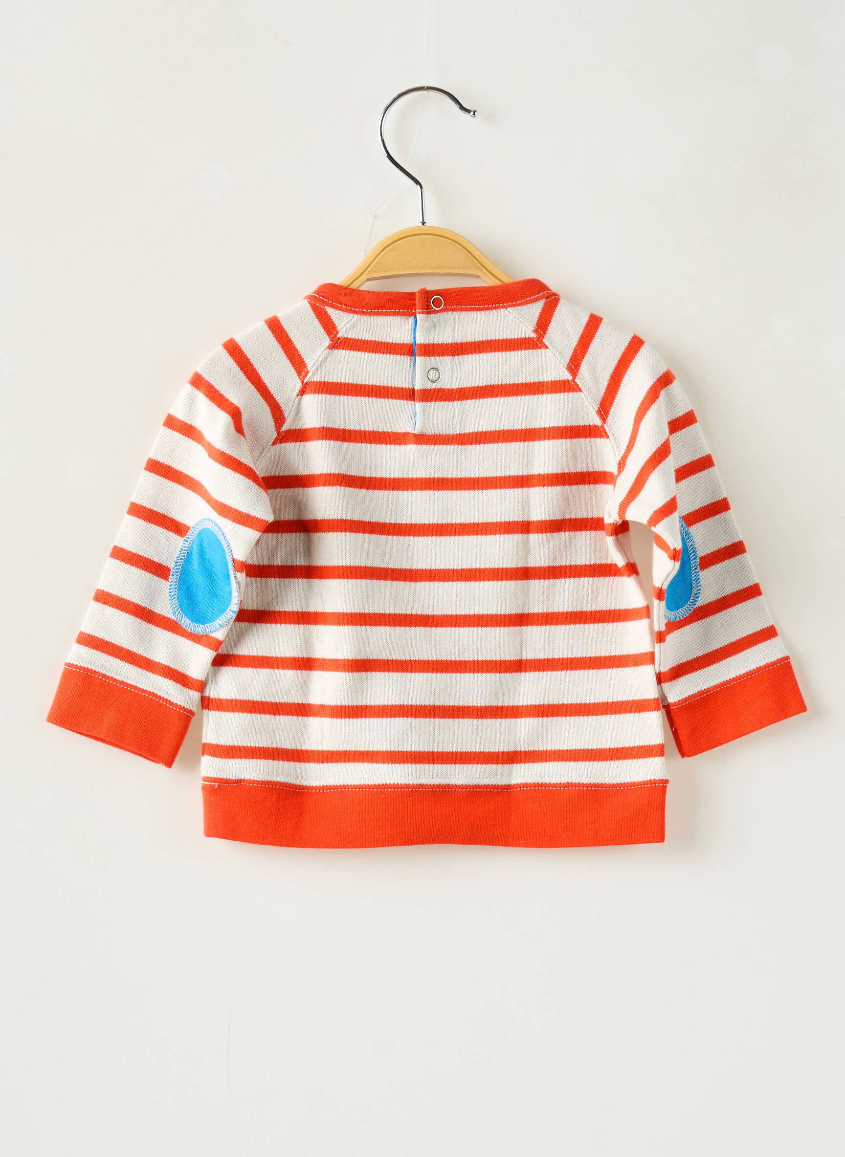 Pull maille fine manches longues orange PETIT BATEAU garçon