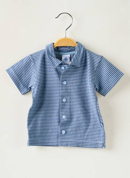 Chemise manches courtes bleu PETIT BATEAU pour garçon