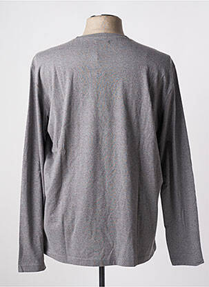 T-shirt tissage chiné manches longues gris MSN homme