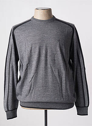 Pull tissage chiné manches longues gris ERMANO homme
