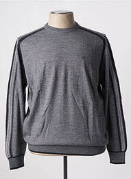 Pull tissage chiné manches longues gris ERMANO homme