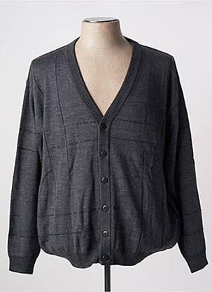 Gilet manches longues col v gris FISCHER homme