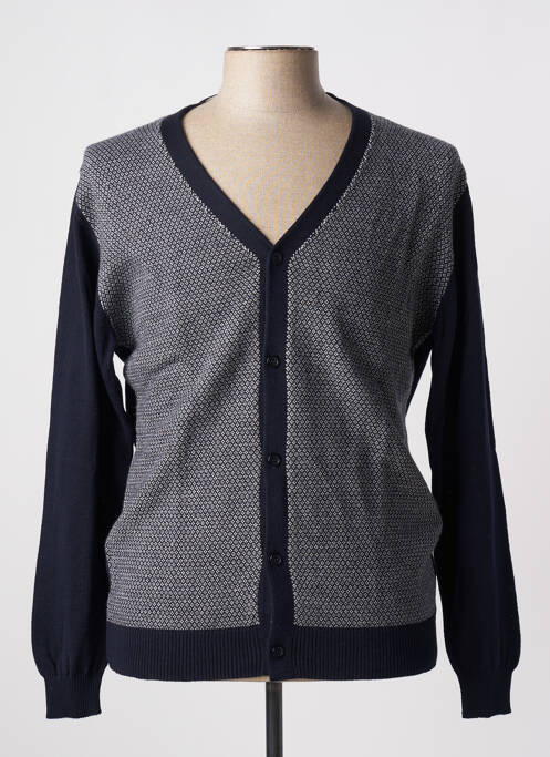 Gilet manches longues bleu DARIO BELTRAN pour homme