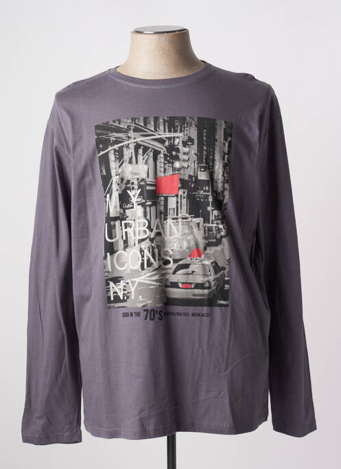 T-shirt gris MSN pour homme