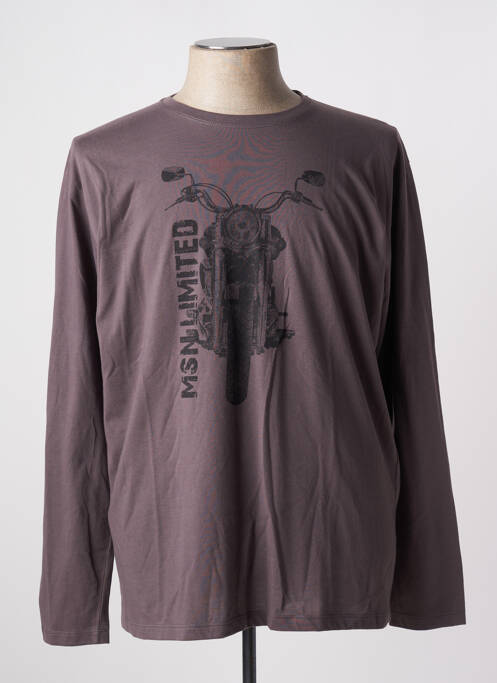 T-shirt gris MSN pour homme