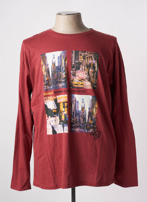T-shirt rouge MSN pour homme