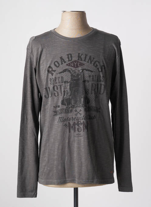 T-shirt gris MSN pour homme