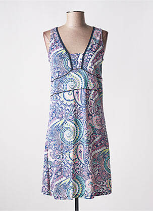 Robe mi-longue sans manche sans manche bleu MASSANA femme
