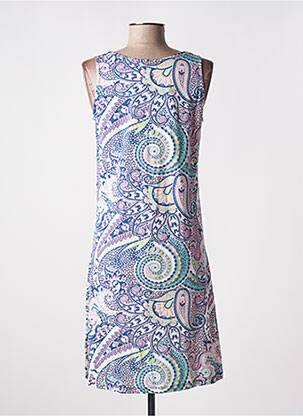 Robe mi-longue sans manche sans manche bleu MASSANA femme