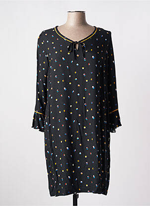 Robe mi-longue manches longues manches longues noir TELMAIL femme
