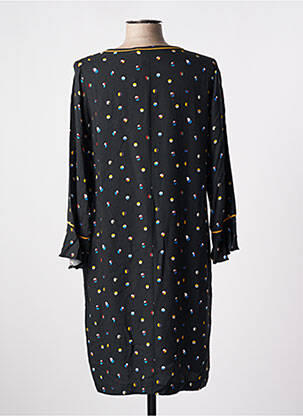 Robe mi-longue manches longues manches longues noir TELMAIL femme