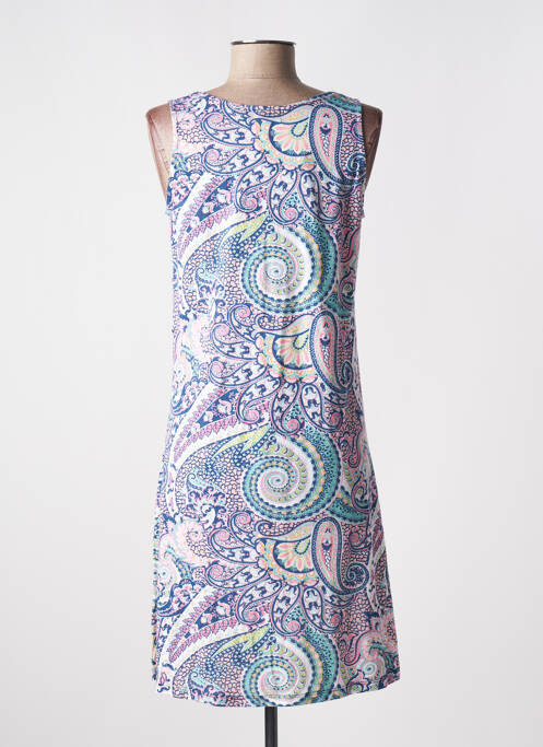 Robe mi-longue sans manche sans manche bleu MASSANA femme